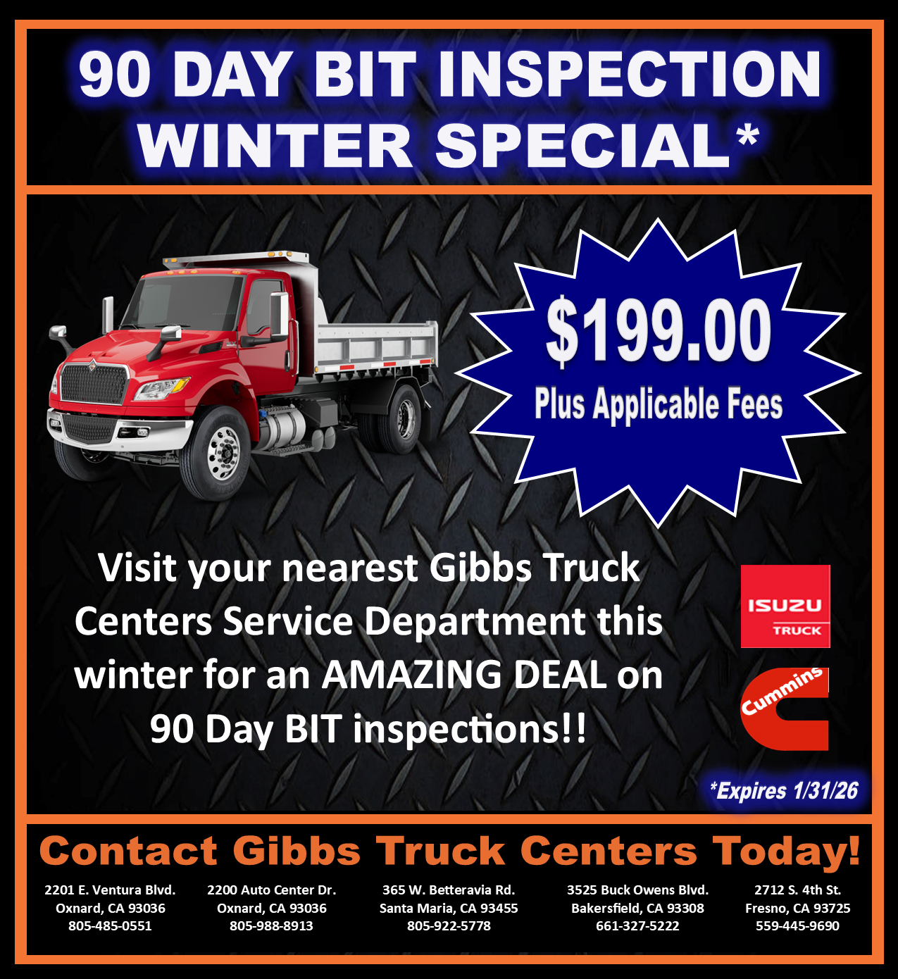 90 Day BIT Inspection Special